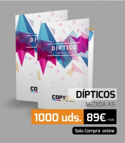 Oferta dípticos A5 x 1000 und