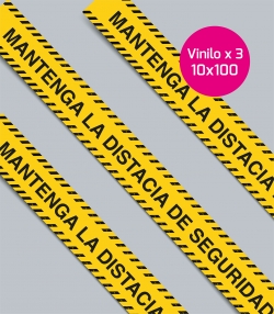 Vinilo de seguridad x 3