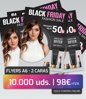 Oferta flyer A6 2 caras x10.000 uds.