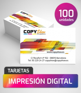 Tarjetas impresión digital 100 unidades