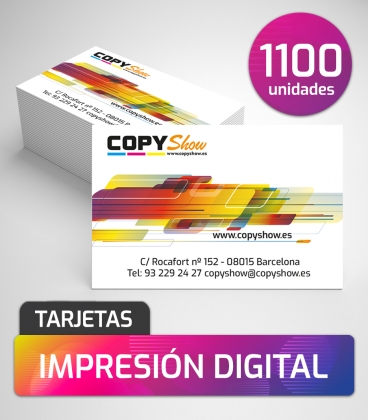 Tarjetas impresión digital 1100 unidades