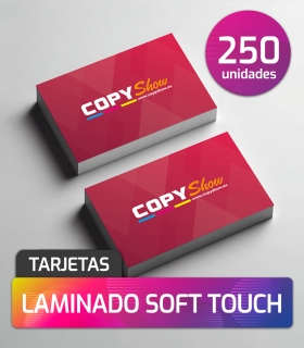 Tarjetas soft touch 250 unidades