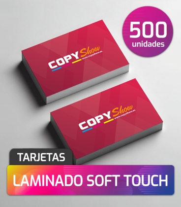 Tarjetas soft touch 500 unidades