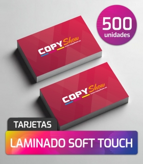 Tarjetas soft touch 500 unidades