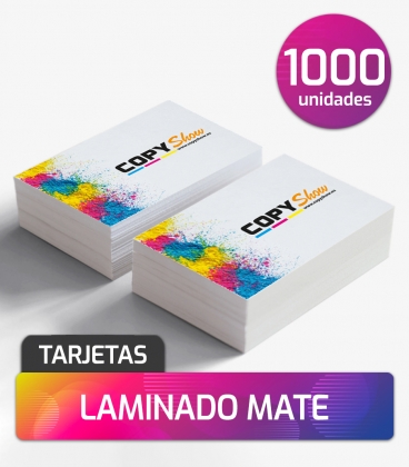 Tarjetas de visita laminadas x 1000 und.