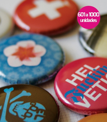 Chapas personalizadas 601 a 1000 unidades