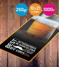 Flyers 10x21 urgentes 250gr. 1 cara 1000 unidades