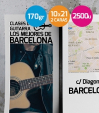 Flyers 10x21  170gr. 2 caras 2500 unidades