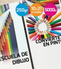 Flyers 10x21  250gr. 2 caras 5000 unidades