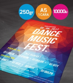Flyers A5  170gr. 2 caras 10000 unidades