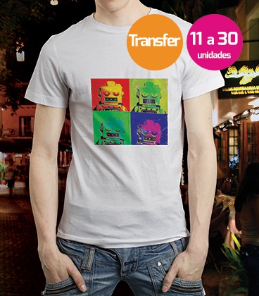 Camiseta Blanca Transfer 11 a 30 unidades
