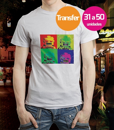 Camiseta Blanca Transfer 31 a 50 unidades