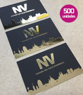 Tarjetas stamping con relieve 3D 500 unidades