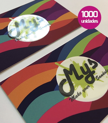Tarjetas de visita relieve 3D selectivo y laminado soft touch 1000 unidades