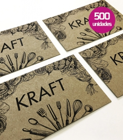 Tarjetas de visita papel kraft 500 unidades