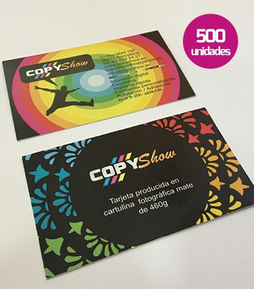 Tarjetas de visita extra gruesas 500 unidades
