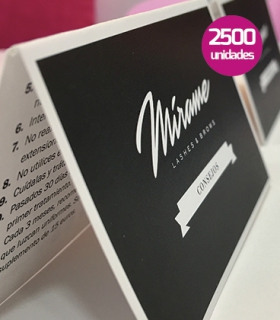 Tarjetas de visita plegables 2500 unidades